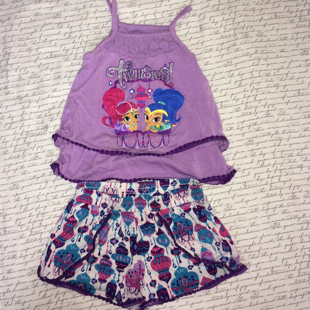 🎈SOLD 🎈Shimmer and Shine tank and shorts
